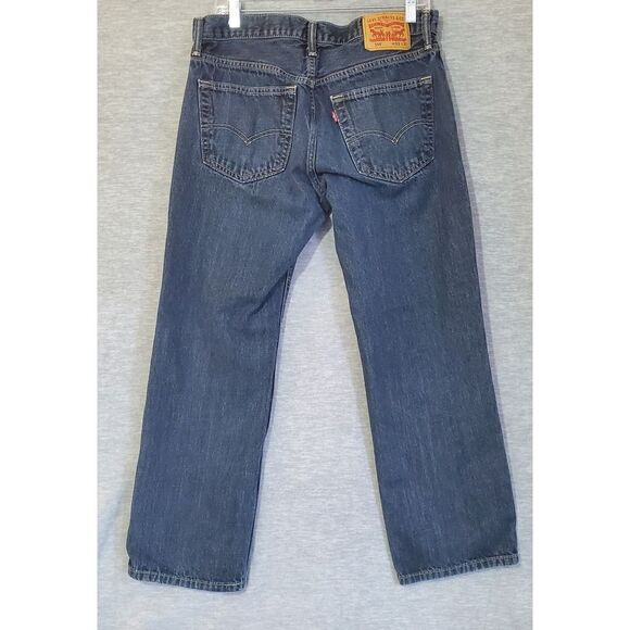 Levis 559 Jeans Mens 33x30 Blue Relaxed Straight Leg Fit Dark Wash Denim - Picture 4 of 9